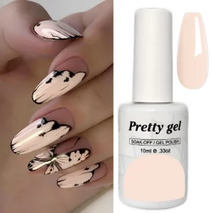 гел лак Pretty 18 млечен nude светъл телесен цвят