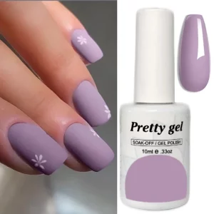 гел лак Pretty 28 пастелно лилаво светло лилав цвят