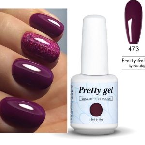 гел лак pretty 473 бордо лилав нюанс 15 мл