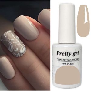 Гел лак Pretty 690 светло бежов телесен нюанс 15 мл естествен маникюр