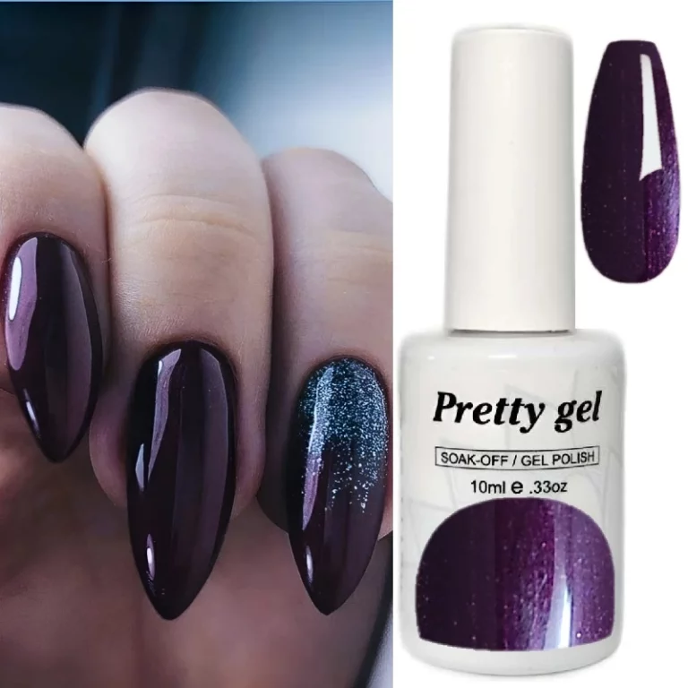 gel-lak-pretty-71-perlena-kapina гел лак Pretty 71 перлена къпина тъмен лилаво бордо гел лак с перлен ефект 15 мл