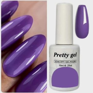 гел лак Pretty 89 лавандула нежен виолетов гел лак 15 мл