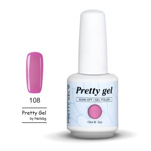 gel-lak-pretty-gel-108-dark-pink-nail