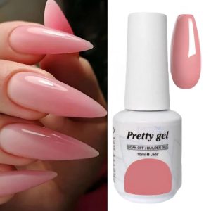 гел лак Pretty 102 nude телесен гел лак за френски маникюр 15 мл