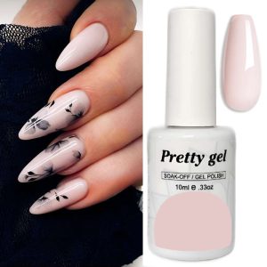 гел лак Pretty 32 бледо розово нежен светлорозов цвят за маникюр