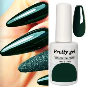 гел лак Pretty 83 дълбоко зелено тъмнозелен гел лак 15 мл