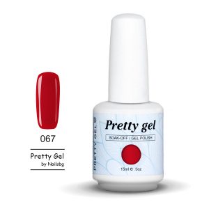gel-lak-pretty-gel-067-summer-red-nail