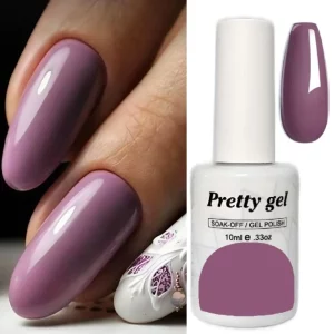 гел лак Pretty 131 пепелна виолетка прашен лилаво розов гел лак 15 мл