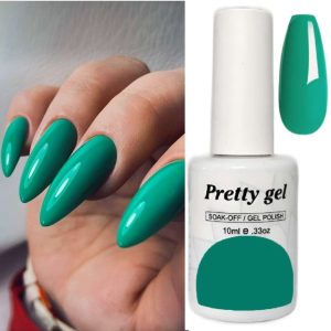 гел лак Pretty 169 тюркоазено зелено гел лак 15 мл