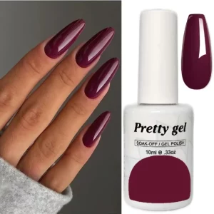 гел лак Pretty 75 винена циклама тъмен цикламен гел лак 15 мл