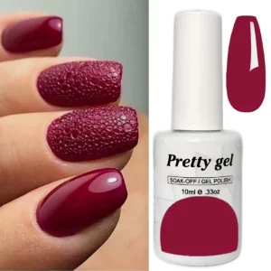 гел лак Pretty 134 бургунди винено червен гел лак 15 мл