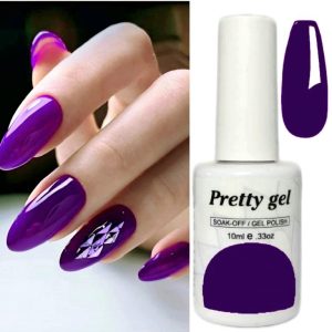 гел лак pretty 57 кралско лилаво тъмно лилав маникюр