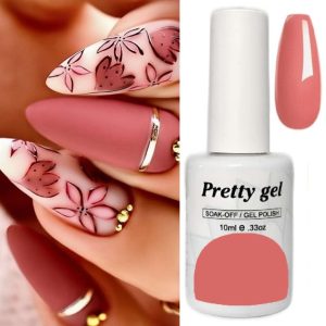 Гел лак Pretty 628 коралово антично розово 15 мл топъл розово коралов маникюр