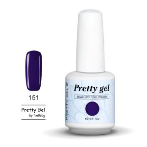 gel-lak-pretty-gel-151-dark-purple-nail