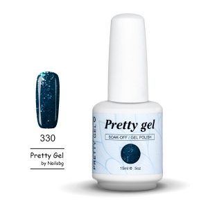 gel-lak-pretty-gel-330-dark-blue-glitter-nail