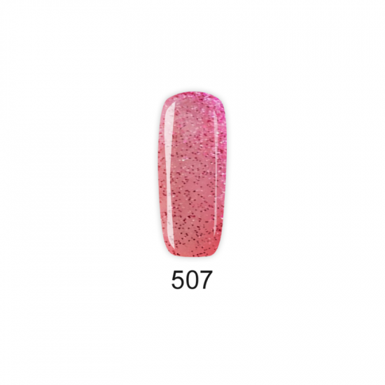 Pretty Gel 507 – Розов с Хамелеонови и Розови Частици 15 мл.