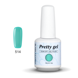 Pretty Gel 514 - Синьо зелен пастел 15 мл.