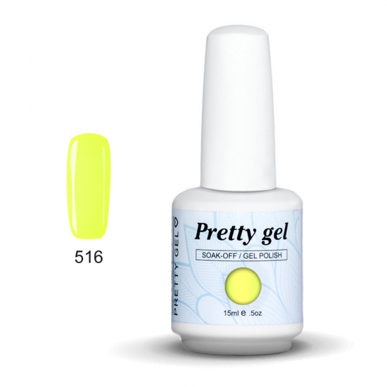 Pretty Gel 516 - Млечно жълто 15 мл.