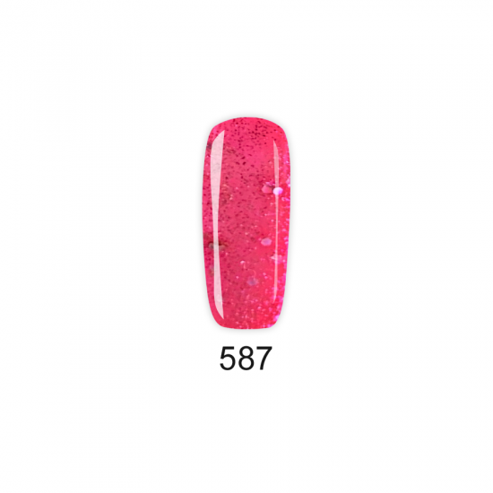 gel-lak-pretty-gel-587-glitter-raspberry-nail