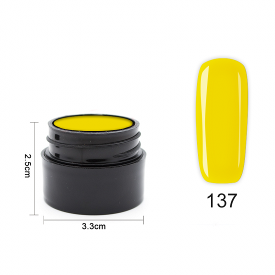 Цветен UV/LED гел Pretty 5 гр. – 137 Патешко жълто