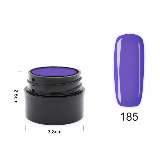 Цветен UV/LED гел Pretty 5 гр. – 185 Тъмно лилаво