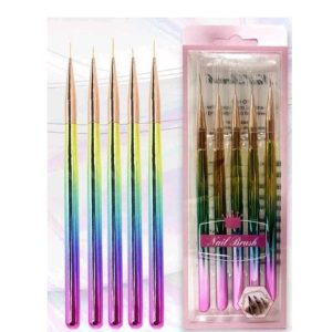 Комплект четки за рисуване на нокти 5 броя хамелеон дизайн nail art