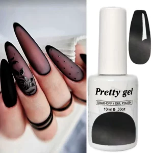 Гел лак Pretty A30 Черна Дантела – прозрачно черен гел лак 10мл