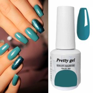 Гел лак Pretty 085 „Морска вълна“ – тюркоазено синьо-зелен гел лак 15 мл