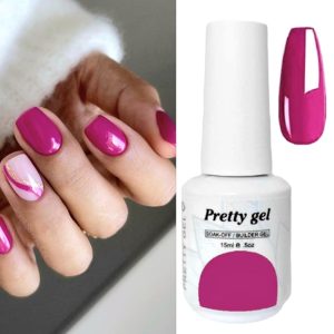 Гел лак Pretty 087 „Розова фуксия“ – ярко розов гел лак 15 мл