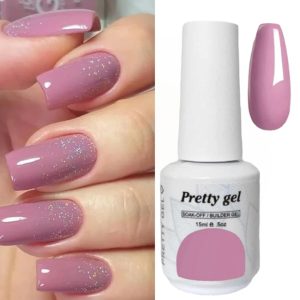 Гел лак Pretty 108 „Тъмна пепел от рози“ – пепелно розов гел лак 15 мл