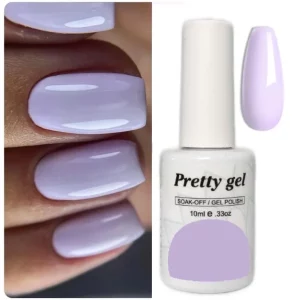 Гел лак Pretty 465 Млечно Лилаво – пастелен лилав гел лак 10 мл