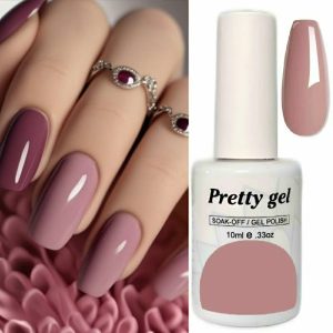 Гел лак Pretty 753 Прашна роза – нюд розов гел лак 10 мл