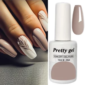 Гел лак Pretty 753 Прашна роза – нюд розов гел лак 10 мл