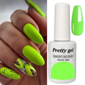 Гел лак Pretty Summer Z-273 Неонов Лайм – неоново лайм зелено гел лак 10 мл