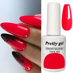 Гел лак Pretty A17 Коралово Червено – ярък коралов гел лак 10мл