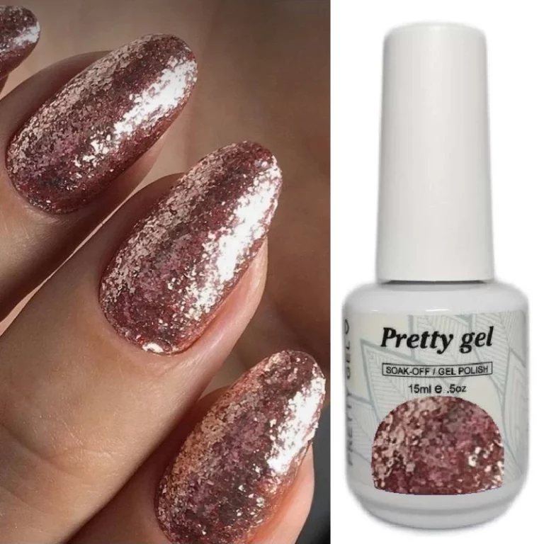 gel-lak-pretty-shiny-lux-22-11-rozovo-zlato гел лак розово злато Pretty Shiny LUX 22-11 с блясък