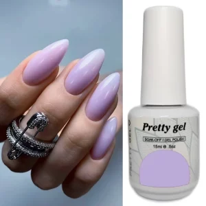 изграждащ гел Pretty млечно лилав builder gel в бутилка