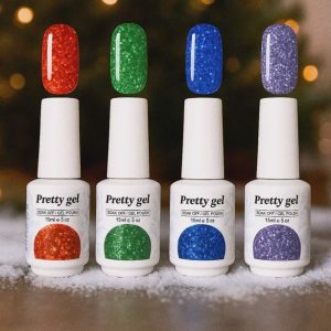 Комплет 4 цвята гел лак Petty gel ,,Коледен брокат" 15мл