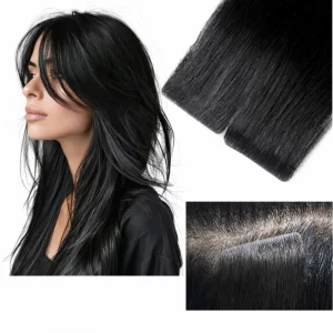 Невидими стикери-Invisible Hair Stickers от естествена коса № 1 – 100 гр.