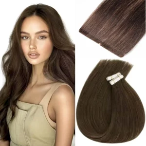 Невидими стикери-Invisible Hair Stickers от естествена коса № 4 - 100 гр.