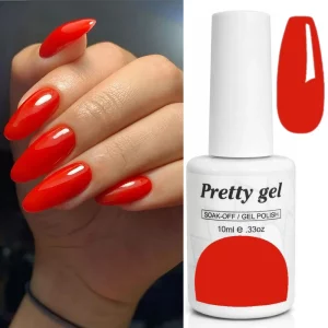 Гел лак Pretty 69 Захарна ябълка червен цвят 15 мл