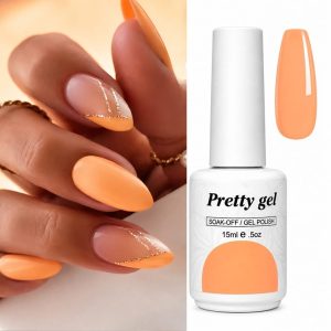 Гел лак Pretty 13 кайсиев крем – топъл кремав телесен нюанс