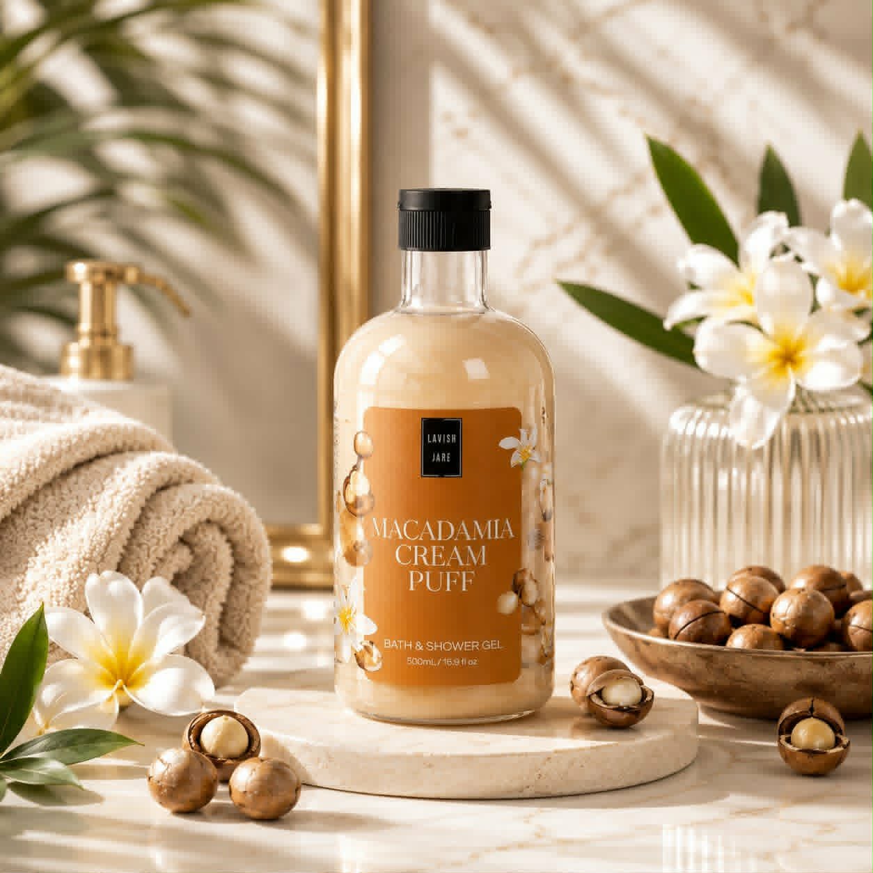 hidratirasht-dush-gel-macadamia Хидратиращ Душ Гел Lavish Care Macadamia Cream Puff 500 мл