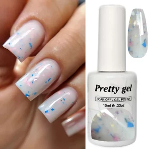 Pretty Gel Cookie 16 Цветна Rubber База с фини частици 10 мл