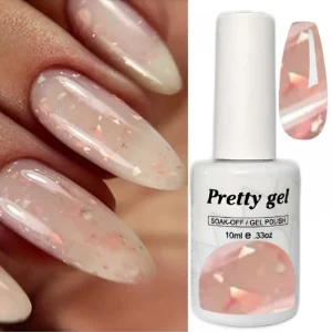 Pretty Gel Cookie 18 Цветна Rubber База с фини частици 10 мл