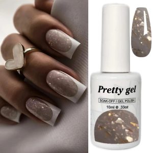 Pretty Gel Cookie 48 Цветна Rubber База с фини частици 10 мл