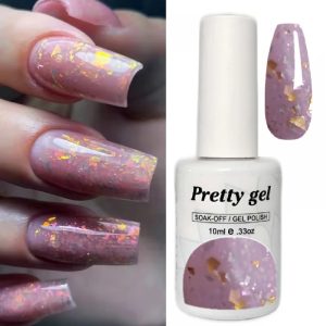 Pretty Gel Cookie 41 Цветна Rubber База с Фини Частици