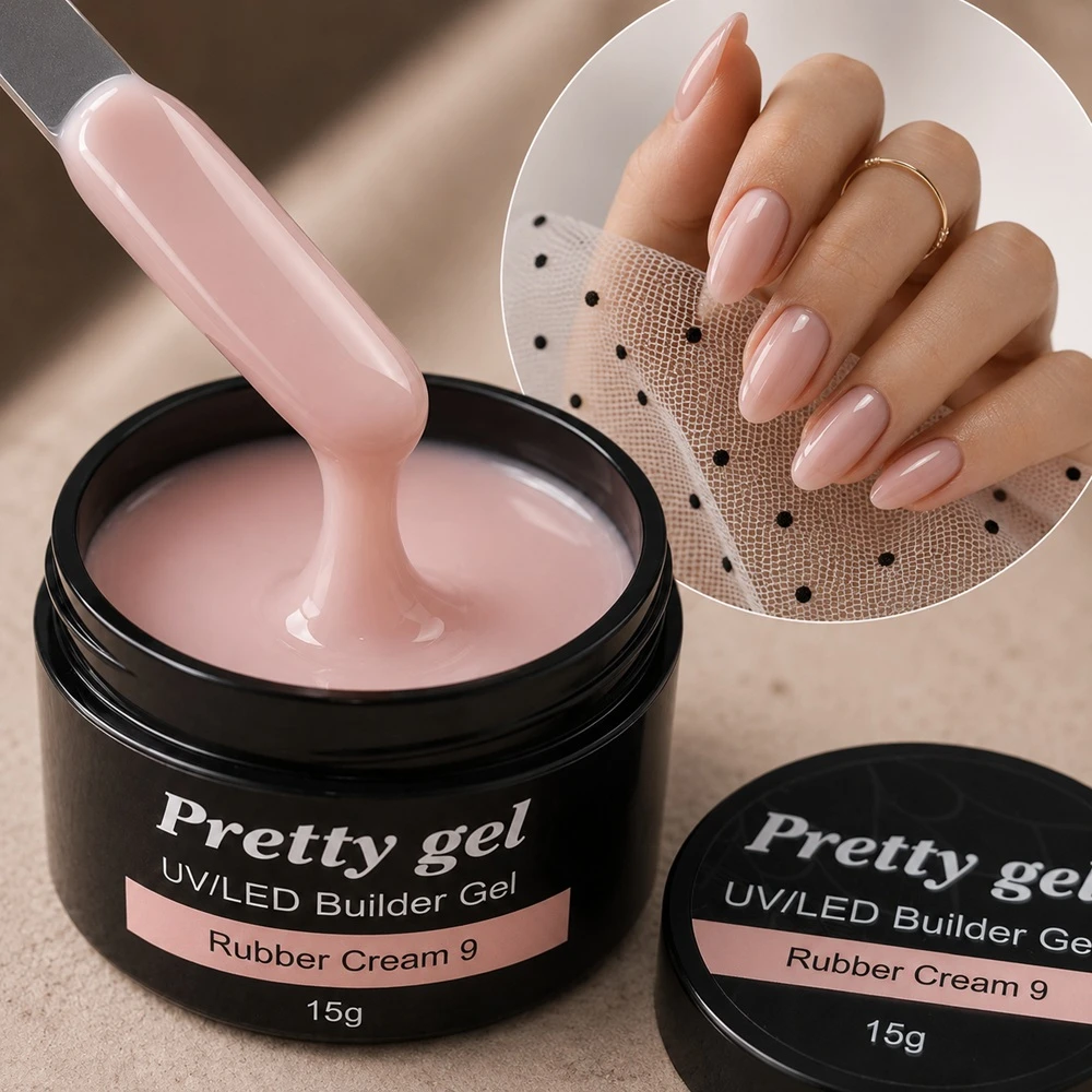 izgrazhdasht-uv-led-gel-rubber-cream-pretty-9-nude-telesen. Изграждащ UV/LED гел Rubber Cream Pretty №9 Nude Телесен 15 мл