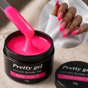 Изграждащ Rubber Cream Pretty 13 неоново розов